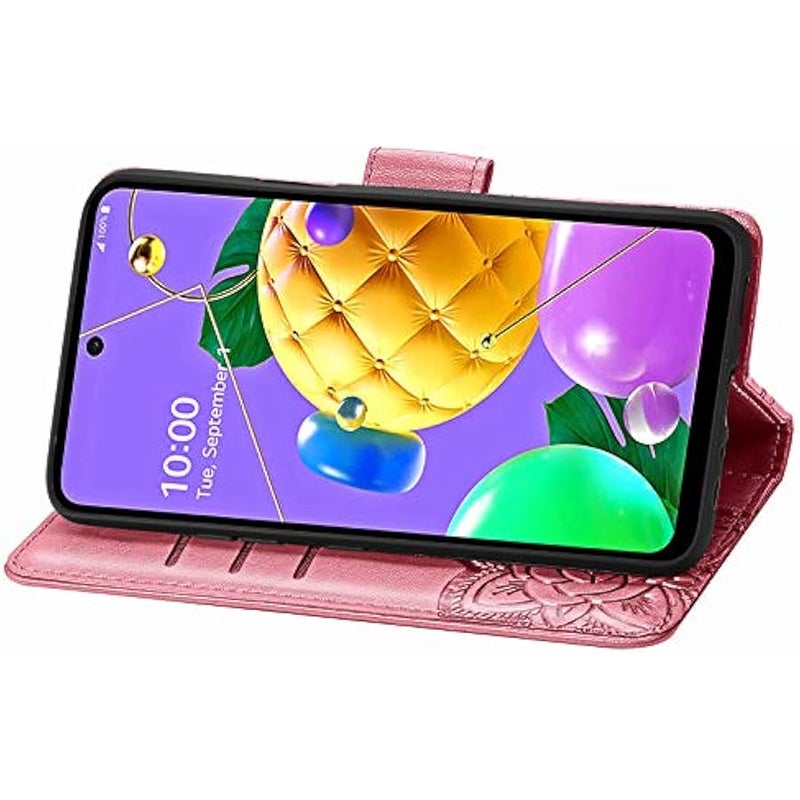 Samsung Galaxy S21 Ultra Wallet Case, 3D erfly Embossing Slim Flip PU Leather Phone Case Magnetic Closure Credit Card Slots Holder Cover for Samsung Galaxy S21 Ultra (Rhinestone Pink) HZD - Image 4